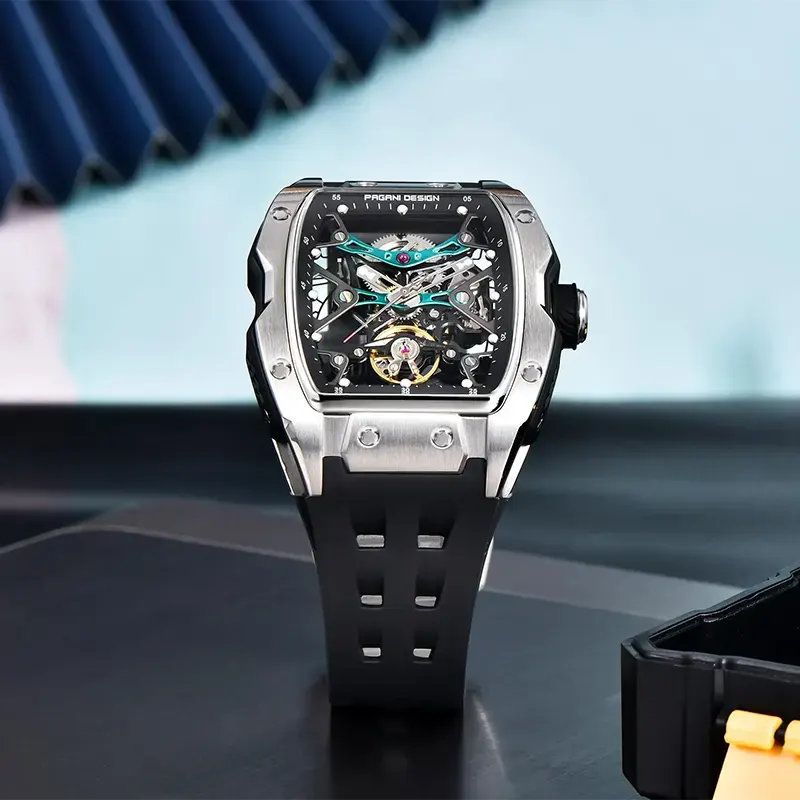 Pagani Design Skeleton Dial Sapphire Crystal Men's Watch- PD-YS018